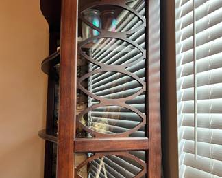 Four Tiered Dark Mahogany Display Cabinet