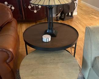 Quoizel Gotham Tiffany Style Table Lamp, Round Nesting Tables 
