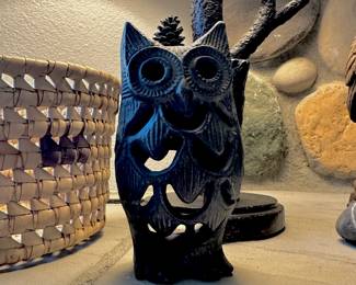 Metal Owl Tea Light Holder
