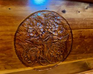 Cedar Blanket Chest with Rose Motif