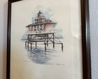 Signed and Numbered Point of Shoal - 1855 Print