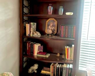 Four Tiered Dark Mahogany Display Cabinet