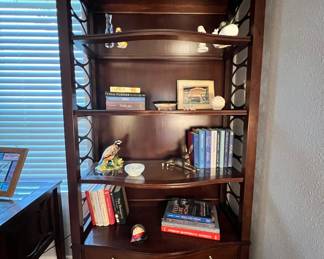 Four Tiered Dark Mahogany Display Cabinet