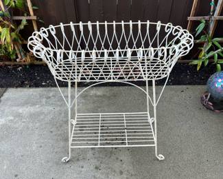 White Iron Plant Stand