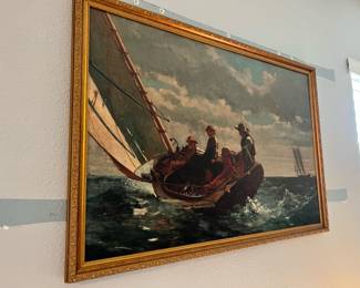 Framed Print of Breezing Up (A Fair Wind) by Winslow Homer