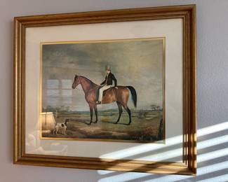  Framed Print "A Young Gentleman In a Grey Hat On a Bay Hunter" 