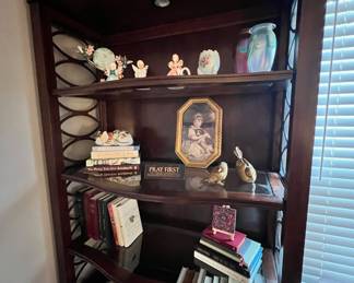 Four Tiered Dark Mahogany Display Cabinet