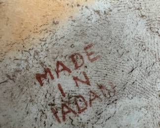 Kutani Japanese Porcelain Sleeping Cat Sculpture