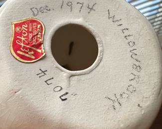 Pair of Lefton Angel Figurines - Angel Playing Harp, Angel Playing Violin
