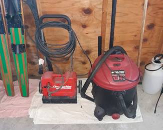 Pressure washer and shop vac