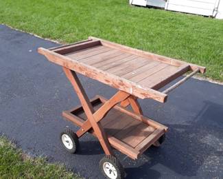 Wood cart, cedar wood