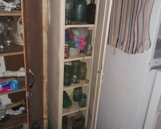 Vintage blue canning jars