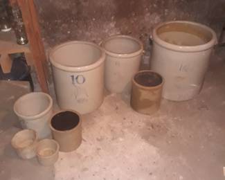 Stoneware  crocks 