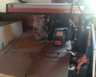 10" radial arm saw on a stand