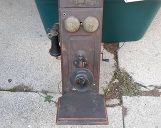 Antique  Wall Phone 
All parts intact
By Kellogg 