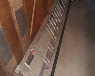 One of 2 extension  ladders av