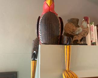 Wooden Rooster
Other ceramic and wooden roosters and chickens available.