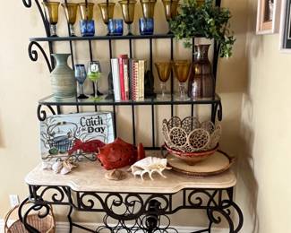 Decorative marble hutch
Decor Items also being sold, separately.