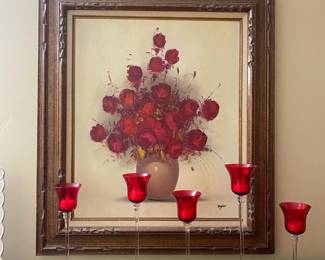 Red Roses in Vase Painting
Red Candle holders