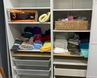 Craft storage/art storage/sewing storage cabinet; fabric and sewing and craft supplies