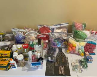 Easter decorations and craft supplies