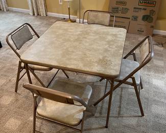 Card table and chairs