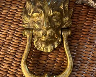 Lion's head door knocker