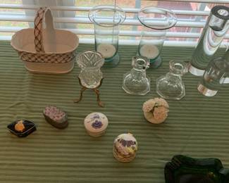 Trinket boxes and candle holders
