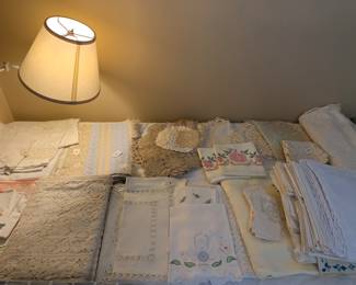 Large selection of very nice, pressed table linens.  