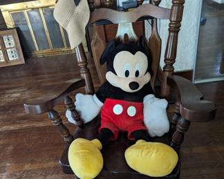 Mickey and the extra large rocking chair are sold separately