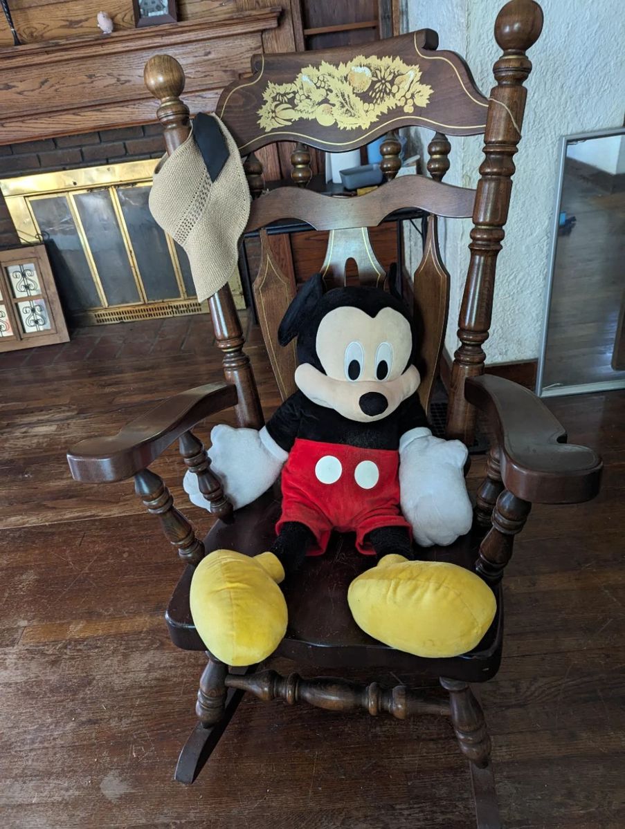 Mickey and the extra large rocking chair are sold separately