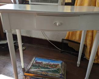 dressing table or an occasional table- I believe it was made by my daughter-in-law's grandfather, a veteran of WWII