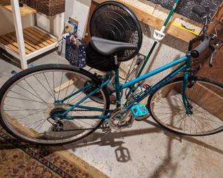a brand new woman's bike. It is actually beautiful but I didn't have the energy to wrangle it up the basement stairs for a better photo. It will be upstairs by the time you came to check it out!
