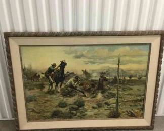 C.M. Russell Oil Painting 