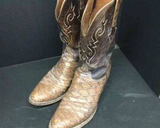 Lucchese Mens Leather Size 10.5 Cowboy Boots
