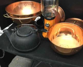 Set Of Copper Kitchen Ware