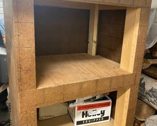 Wood Shelf Unit On Wheels