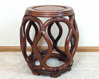  Vintage Chinese Rosewood Stool 16w x 18h
