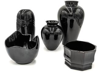 Collection of Black Vases