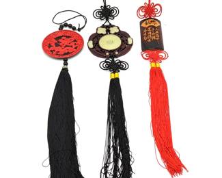 Set of Three Asian Wall Hangings