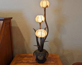 Asian Paper Flower Lamp with Touch Sensor - 7w x 25h