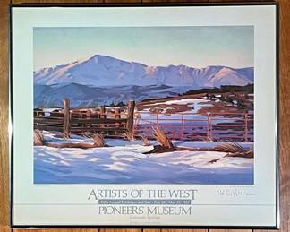 Framed Signed WC Hook Modern Pioneer Museum Poster