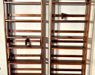 Wooden Shelf Duo, Stackable Folding