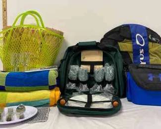 2 Coolers Travel Dining Sets, A Kelsyus Folding Backpack Beachmat, More