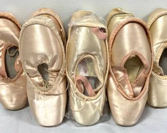 8 Pairs Of Ballet Pointe Shoes Mostly Freed Studios Professional Size 5