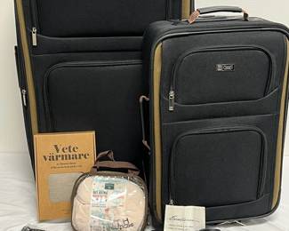 Chaps Suitcases, Neck Pillow, Travel Iron, More