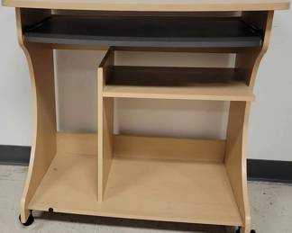 Desk With Wheels And Pull Out Keyboard Tray