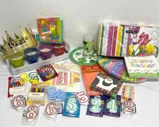 Party Supplies Birthday Crown, Candles, Napkins, More