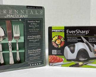 Presto EverSharp Electric Knife Sharpener Pfaltzgraff Stainless Steel 45 Piece
