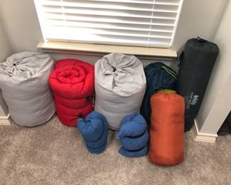 Sleeping bags and sleeping pads